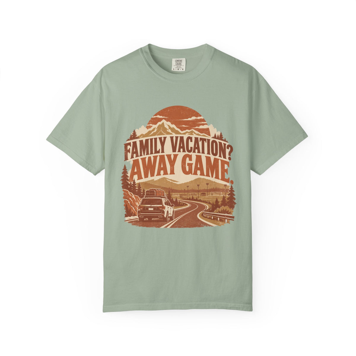 Family Vacation? Away Game. Illustrated T-shirt