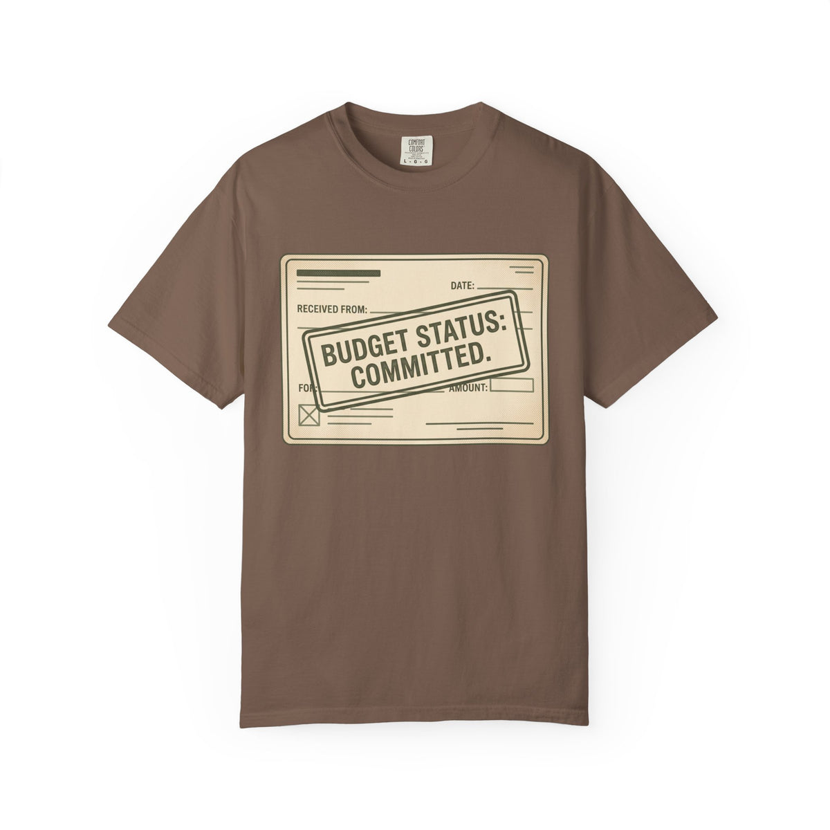 Budget Status: Committed. Illustrated T-shirt