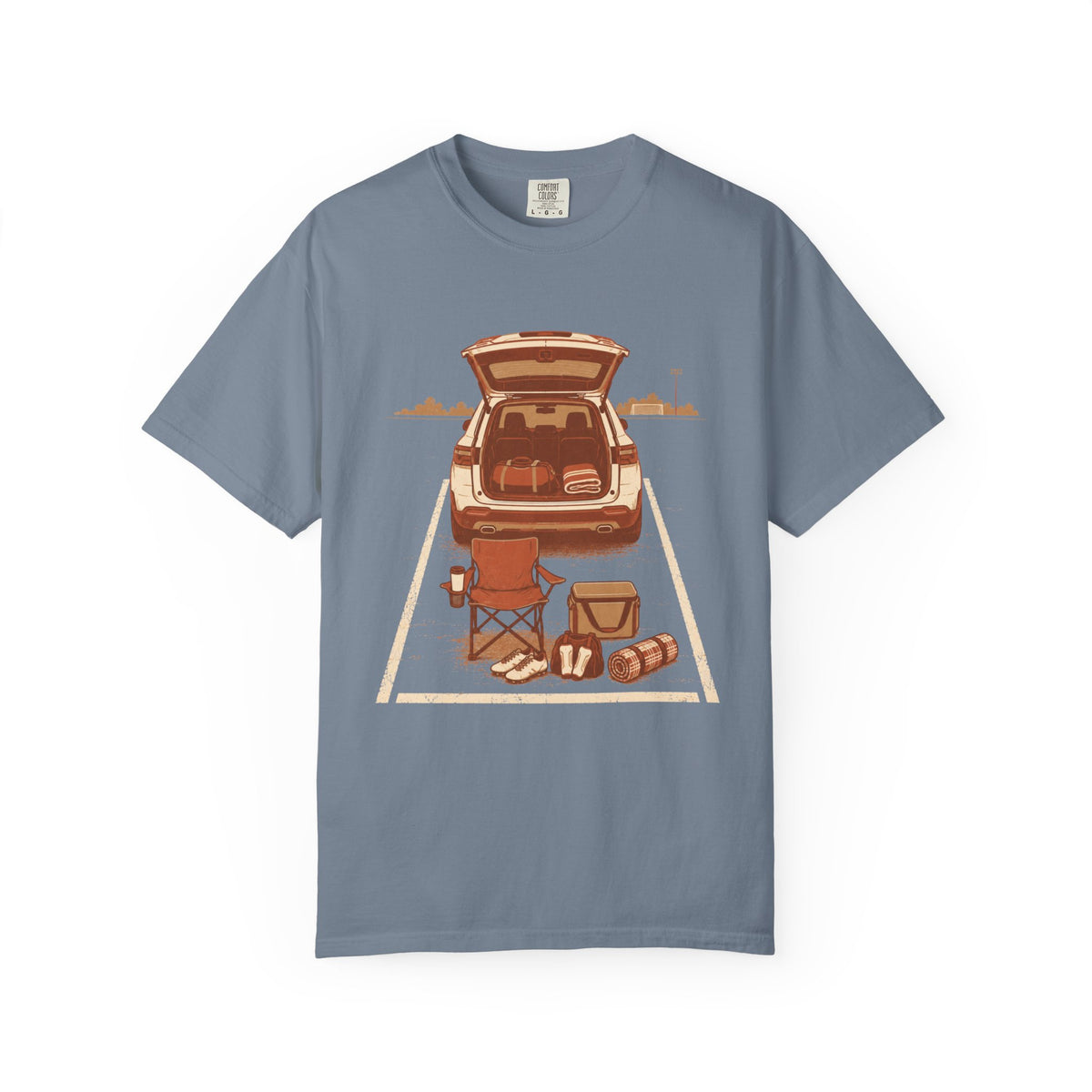 Parking Lot Base Camp Art Graphic T-shirt