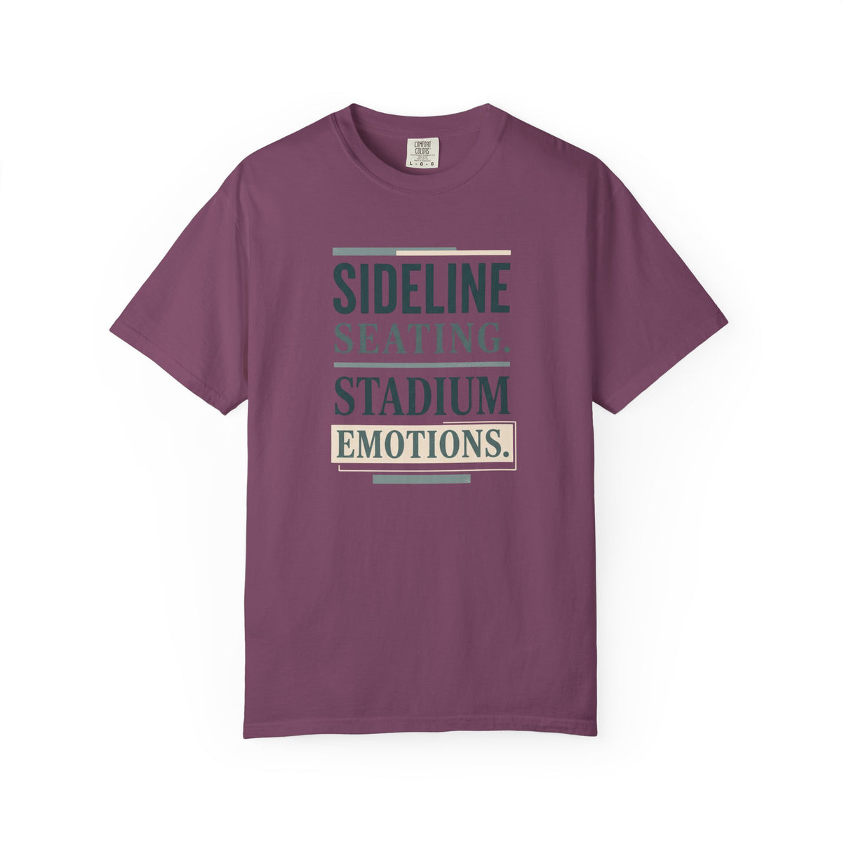 Sideline Seating. Stadium Emotions. Typography T-shirt