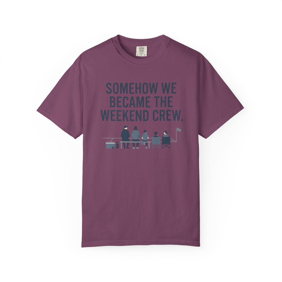 Somehow We Became The Weekend Crew. Illustrated T-shirt