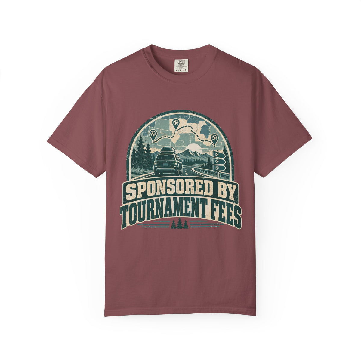 Sponsored By Tournament Fees Illustrated T-shirt