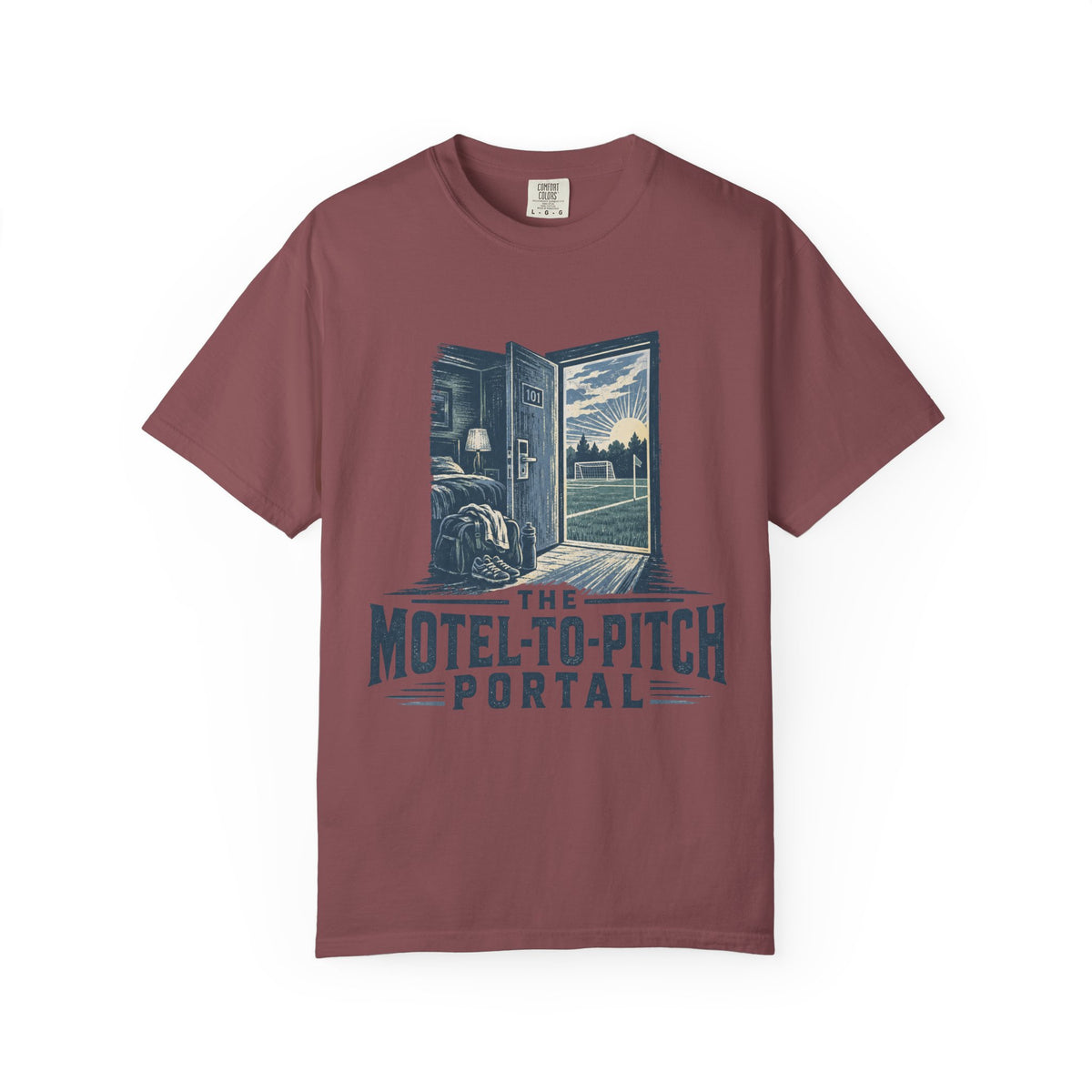 The Motel-To-Pitch Portal Illustrated T-shirt