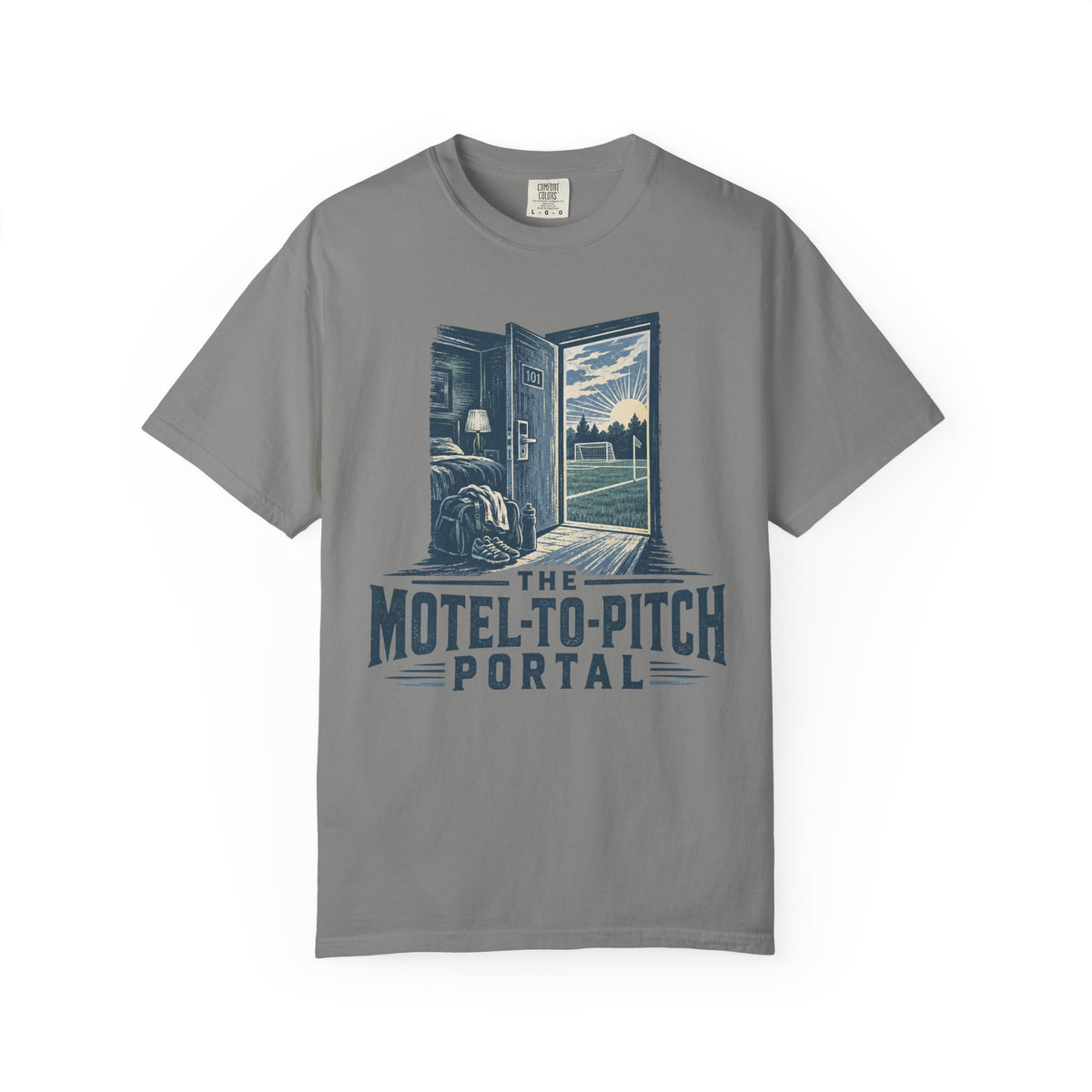 The Motel-To-Pitch Portal Illustrated T-shirt