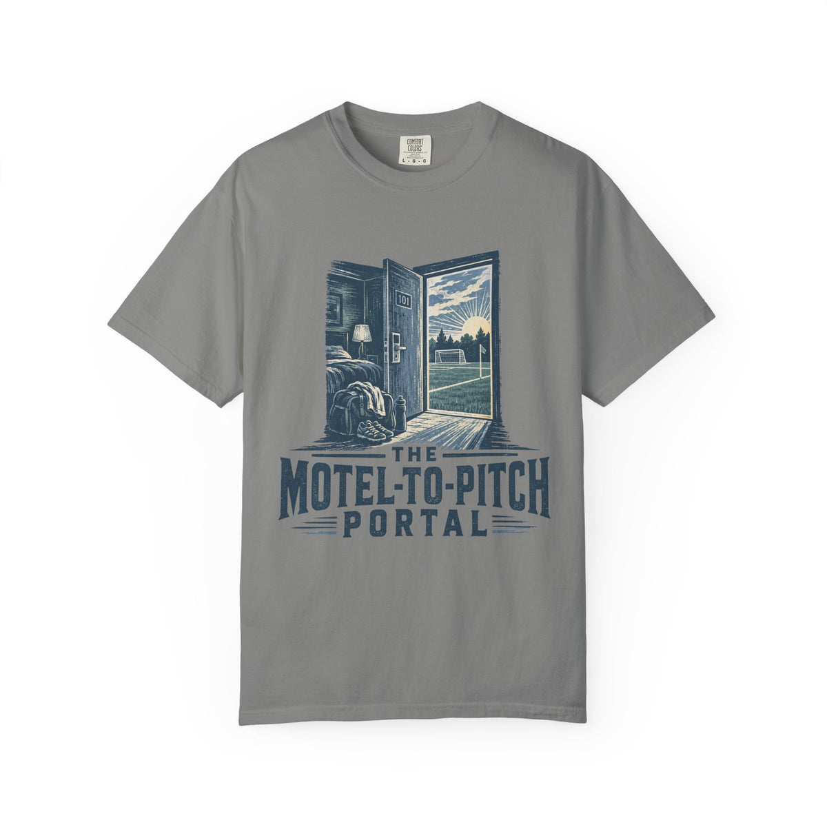 The Motel-To-Pitch Portal Illustrated T-shirt