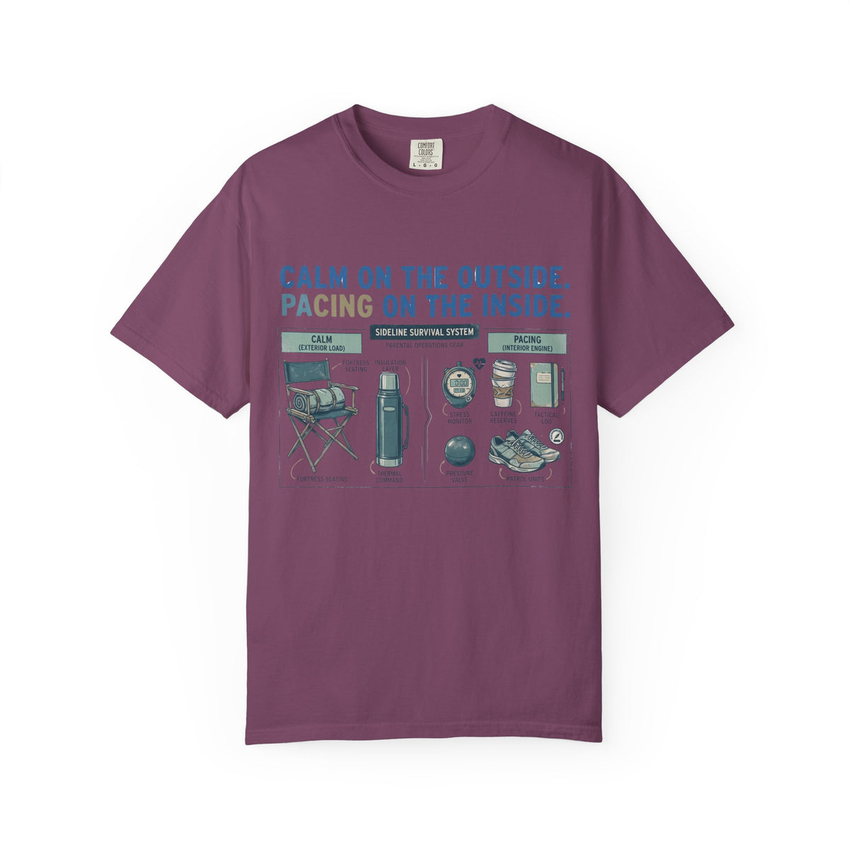 Calm On The Outside. Pacing On The Inside. Field Guide T-shirt