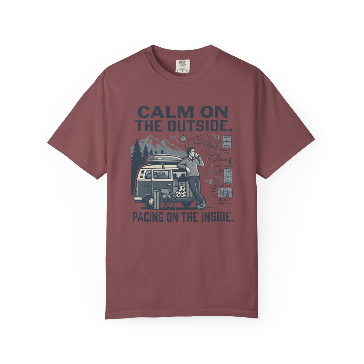 Calm On The Outside. Pacing On The Inside. Illustrated T-shirt