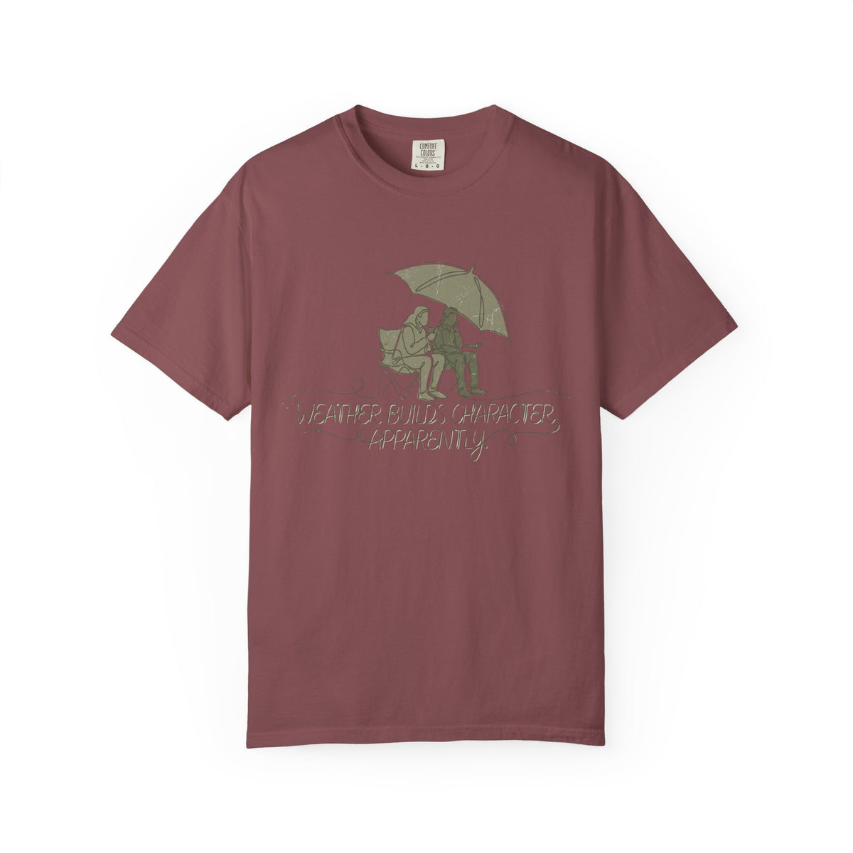 Weather Builds Character. Apparently. Illustrated T-shirt