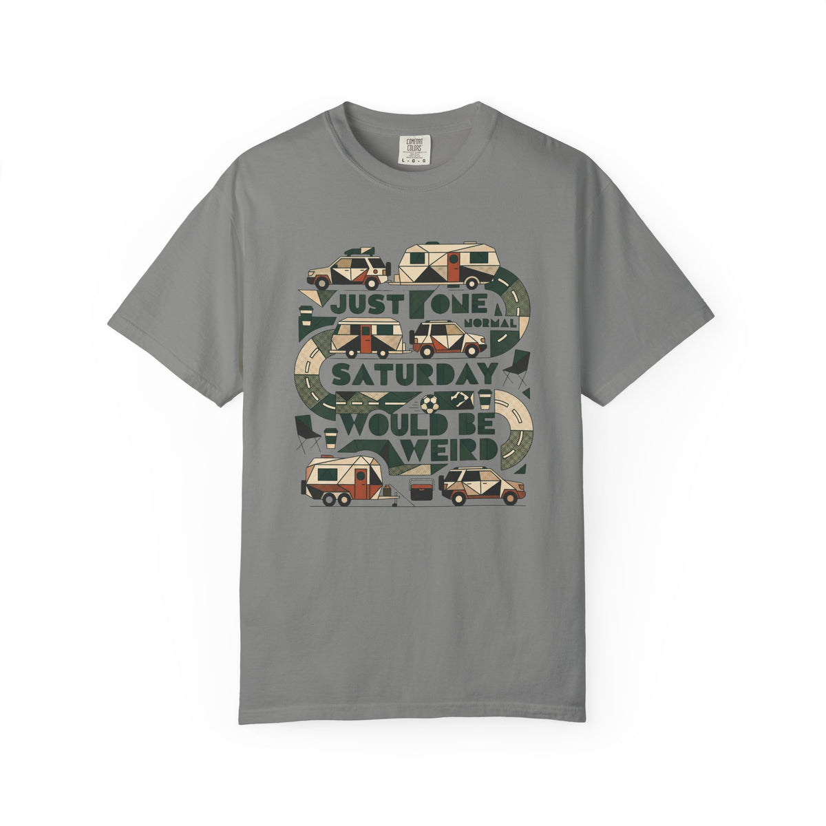 Just One Normal Saturday Would Be Weird Illustrated T-shirt