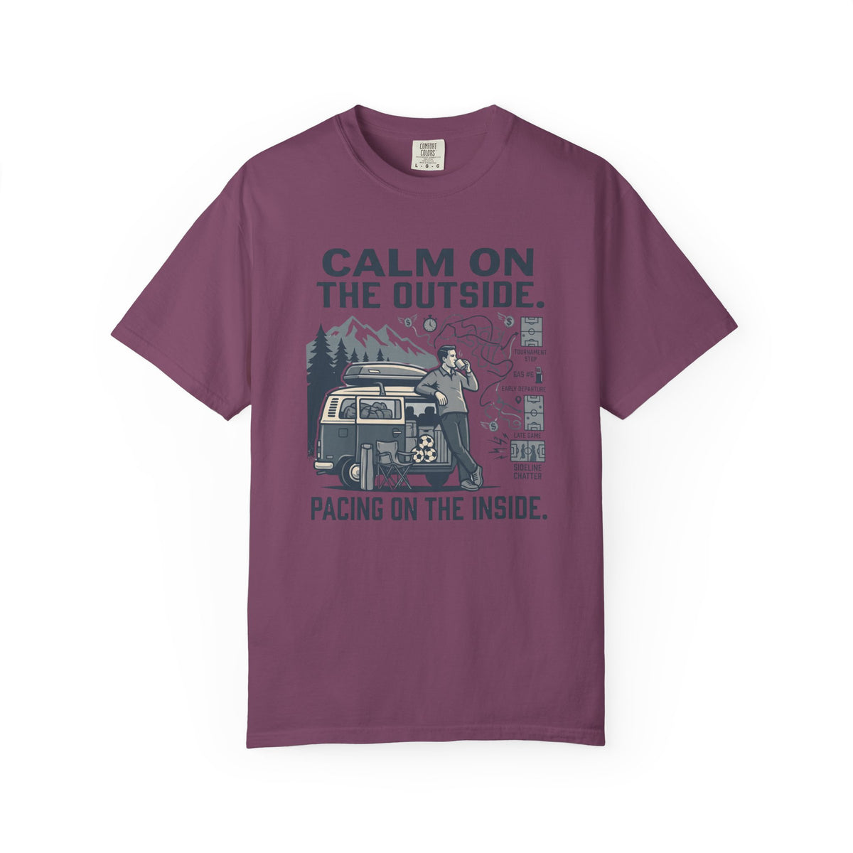 Calm On The Outside. Pacing On The Inside. Illustrated T-shirt