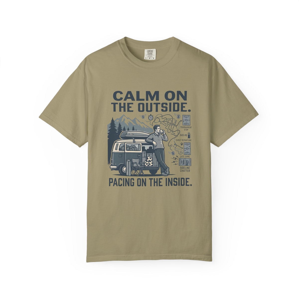 Calm On The Outside. Pacing On The Inside. Illustrated T-shirt