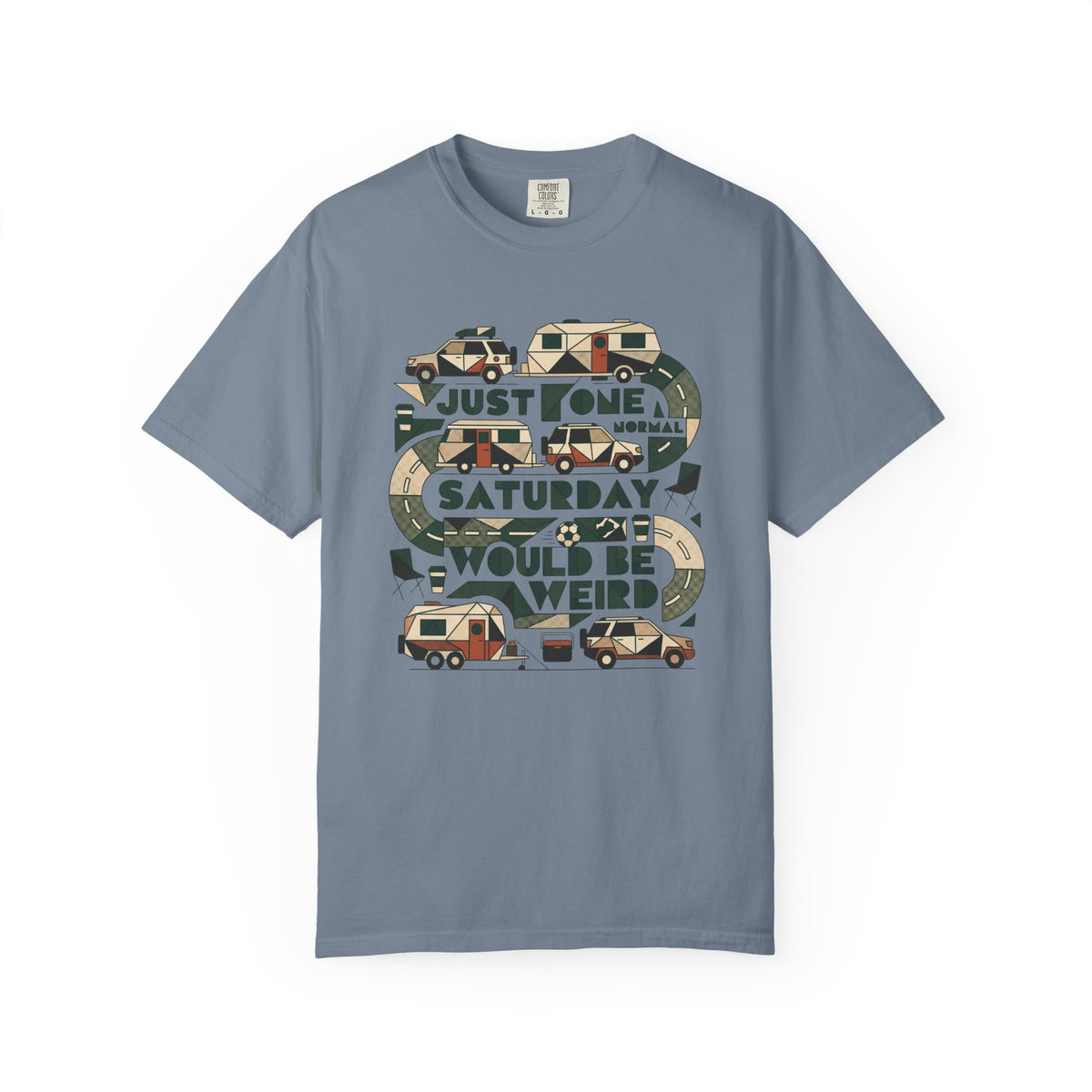 Just One Normal Saturday Would Be Weird Illustrated T-shirt