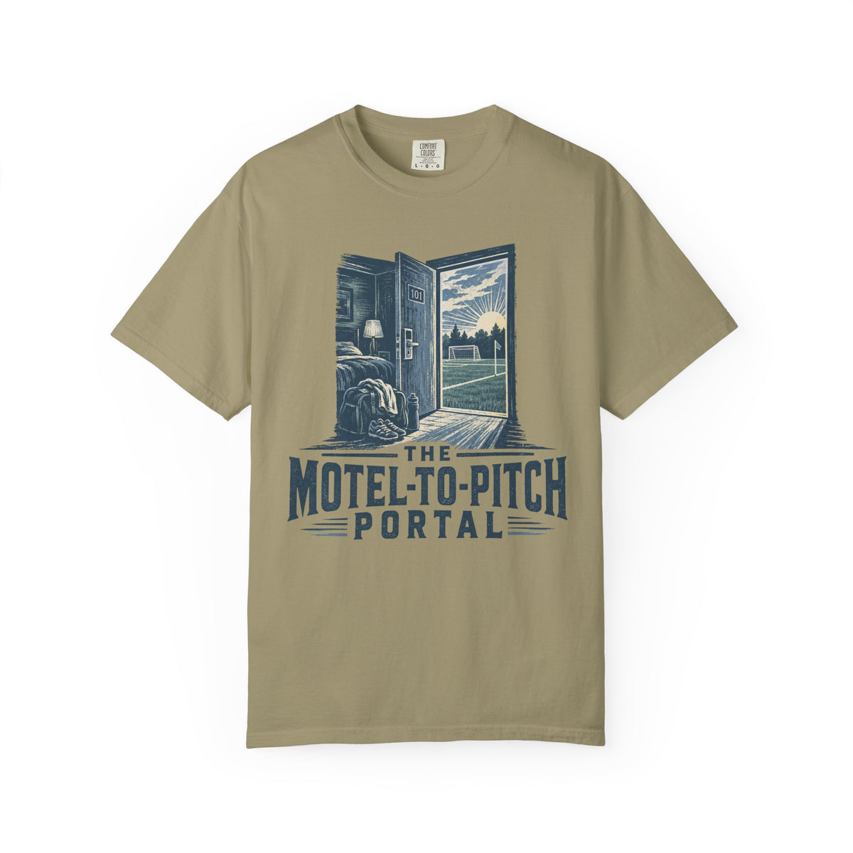 The Motel-To-Pitch Portal Illustrated T-shirt