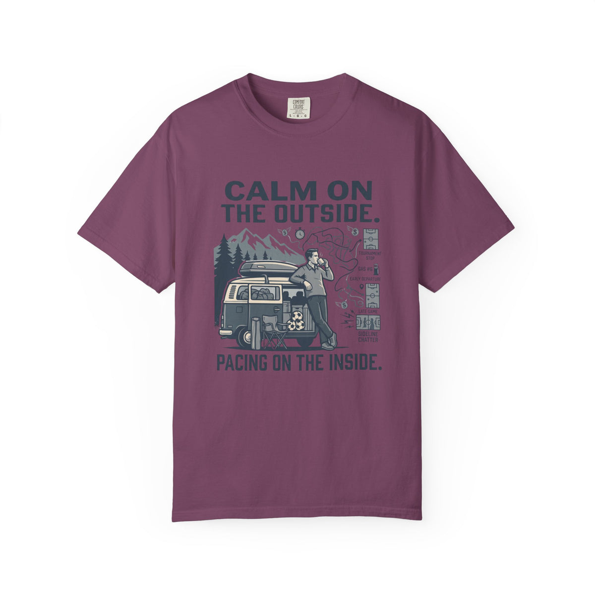 Calm On The Outside. Pacing On The Inside. Illustrated T-shirt
