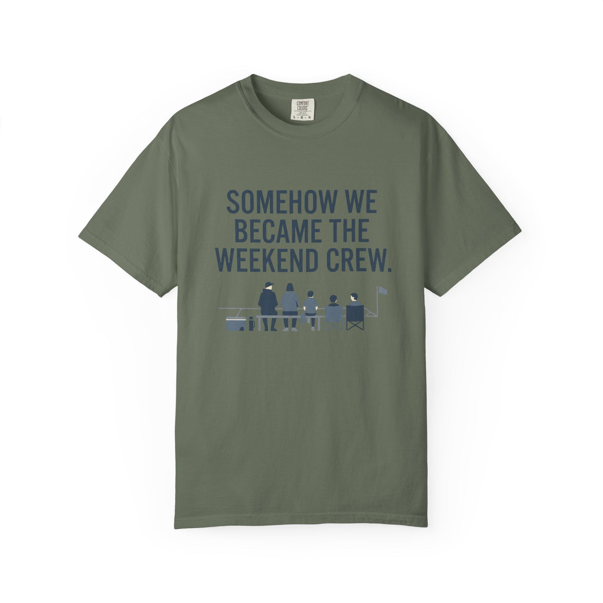 Somehow We Became The Weekend Crew. Illustrated T-shirt