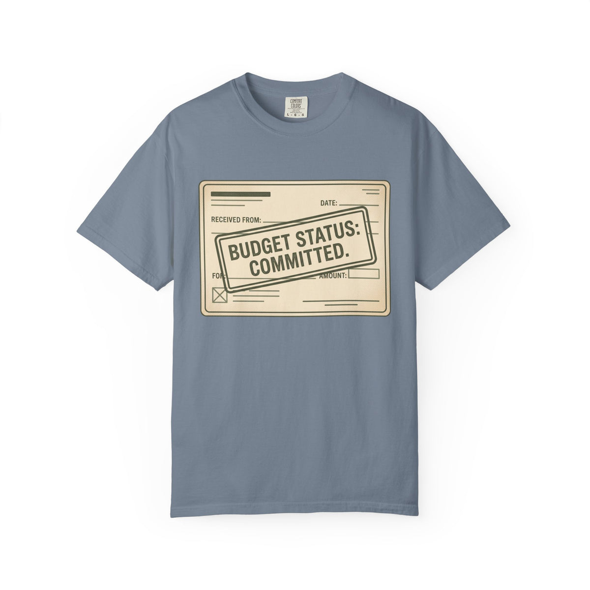 Budget Status: Committed. Illustrated T-shirt