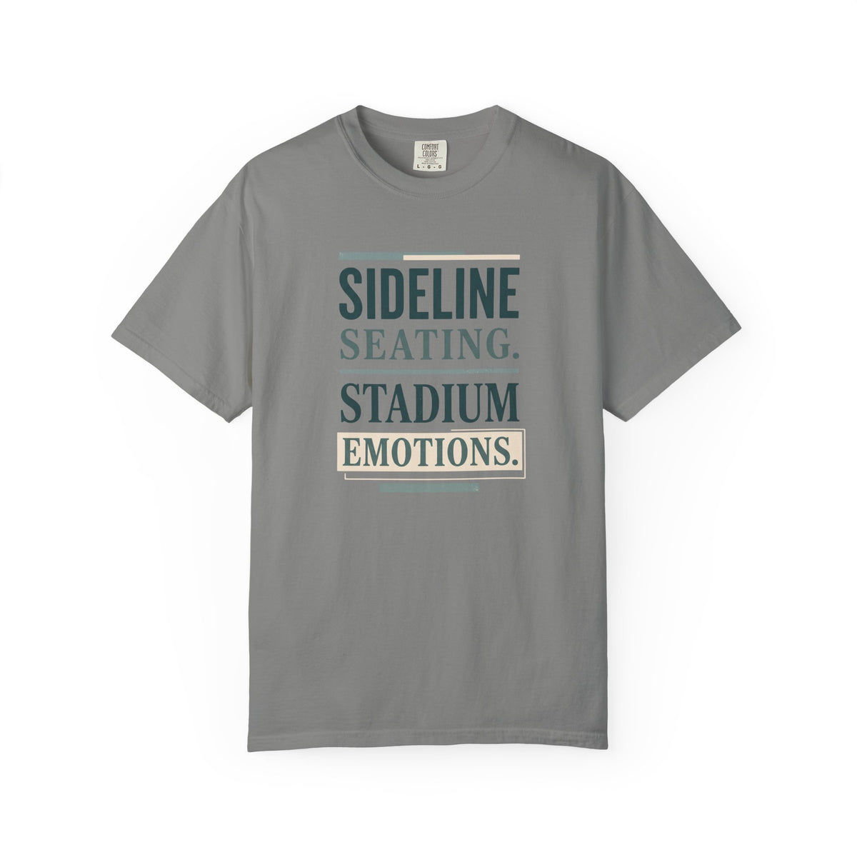 Sideline Seating. Stadium Emotions. Typography T-shirt