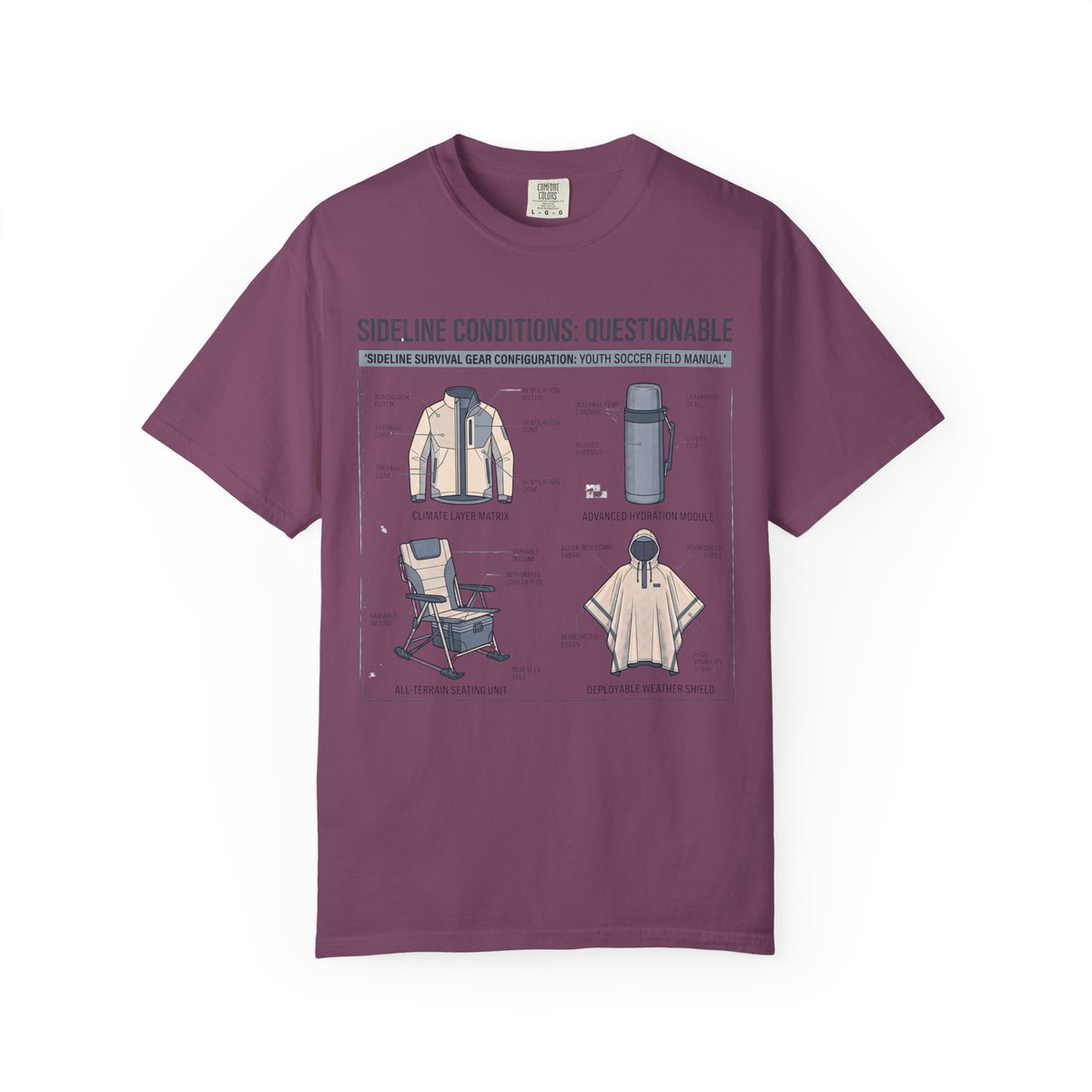 Sideline Conditions: Questionable Field Guide T-shirt