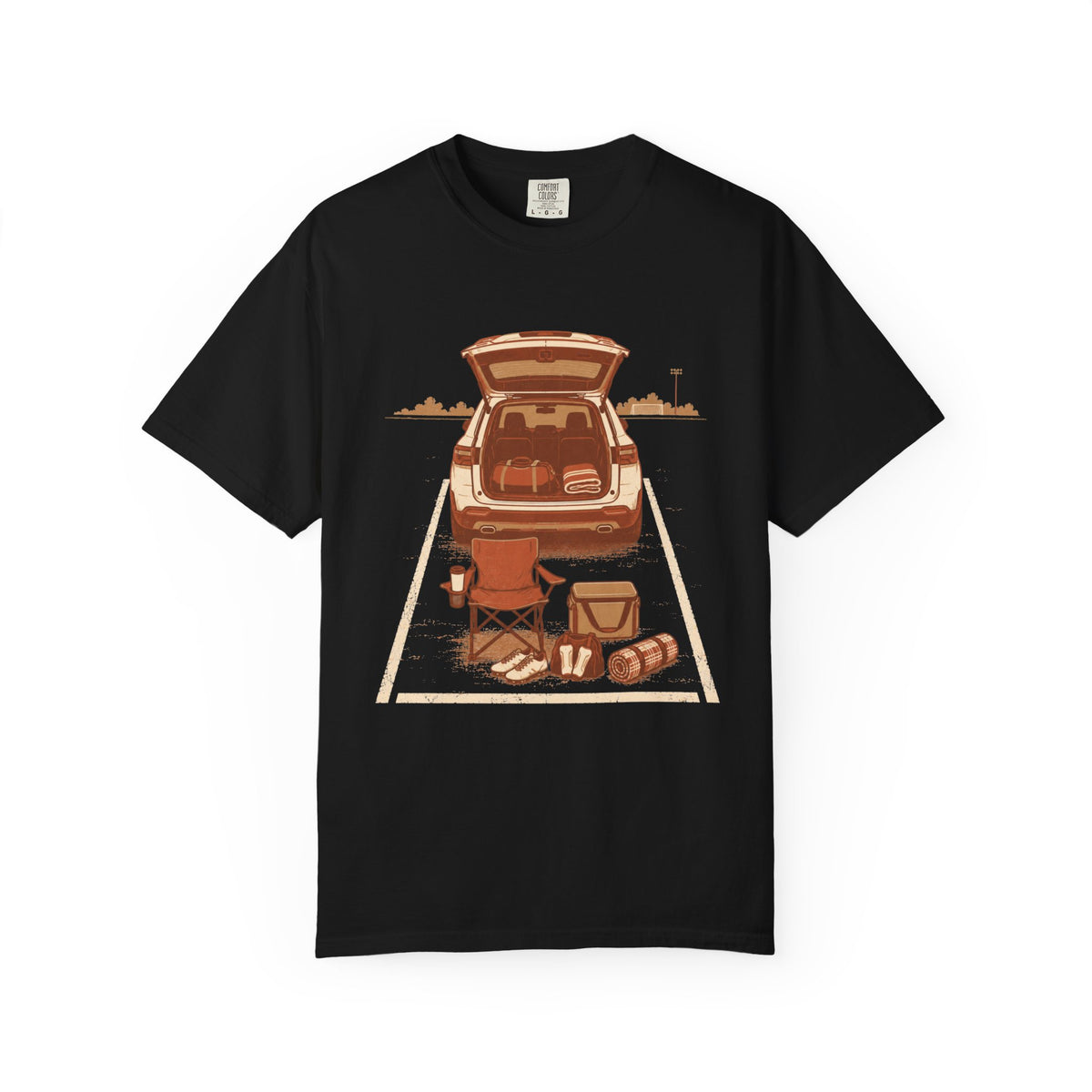 Parking Lot Base Camp Art Graphic T-shirt