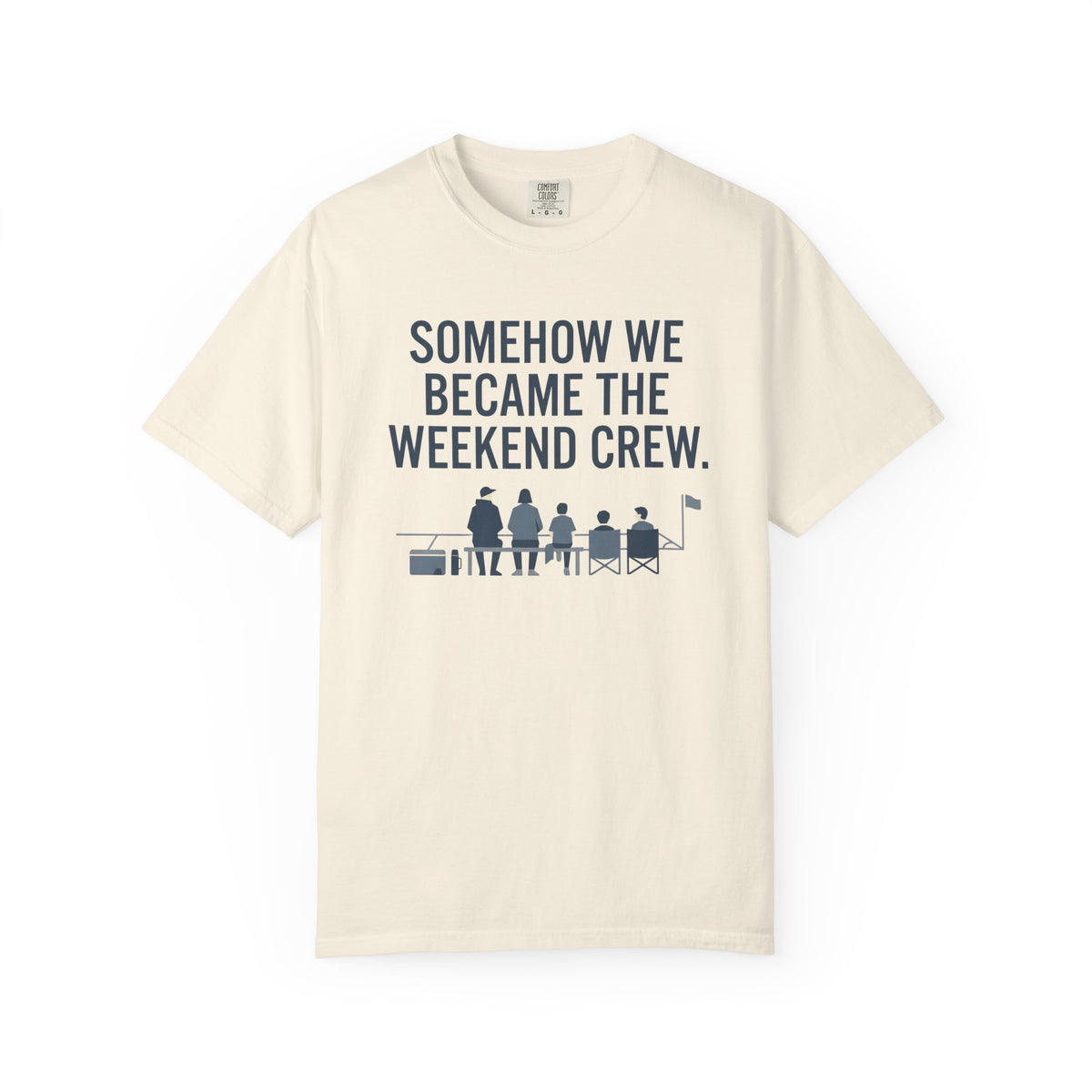 Somehow We Became The Weekend Crew. Illustrated T-shirt