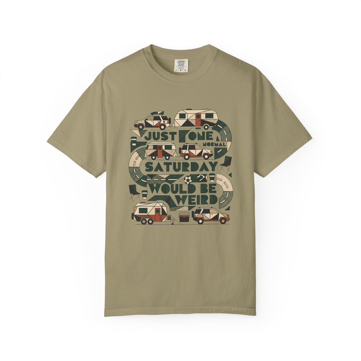 Just One Normal Saturday Would Be Weird Illustrated T-shirt