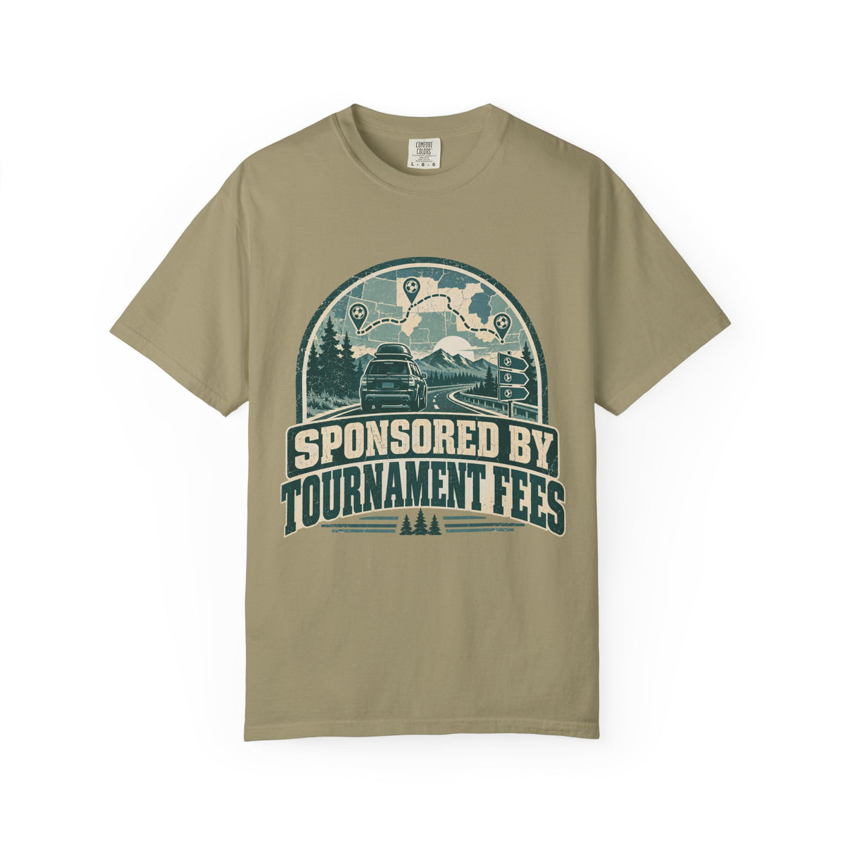 Sponsored By Tournament Fees Illustrated T-shirt