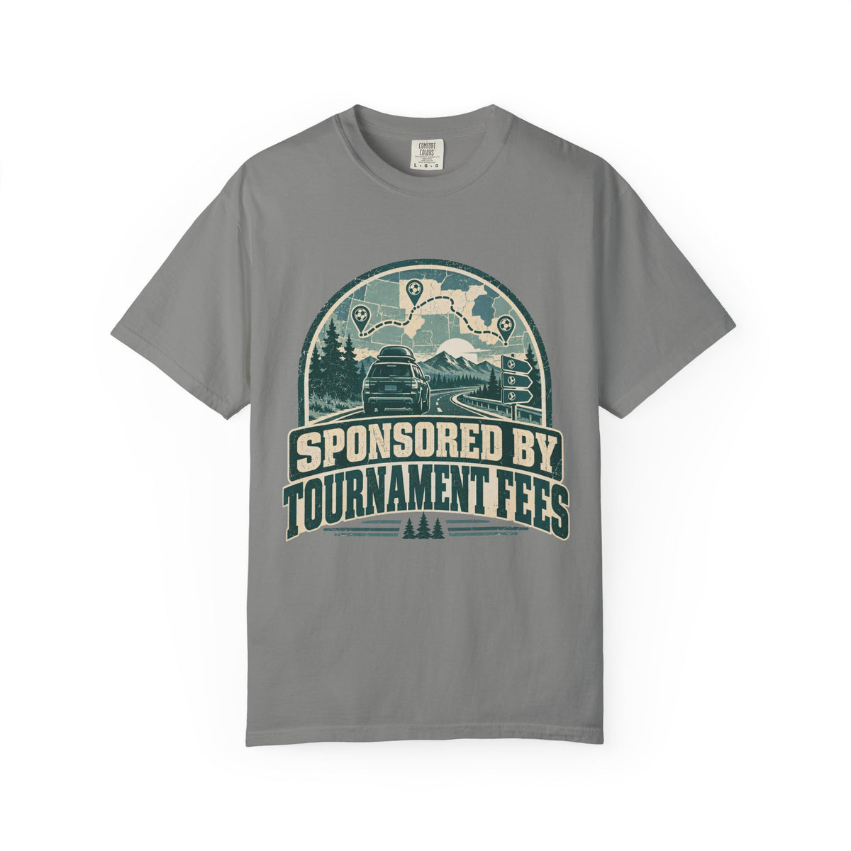 Sponsored By Tournament Fees Illustrated T-shirt