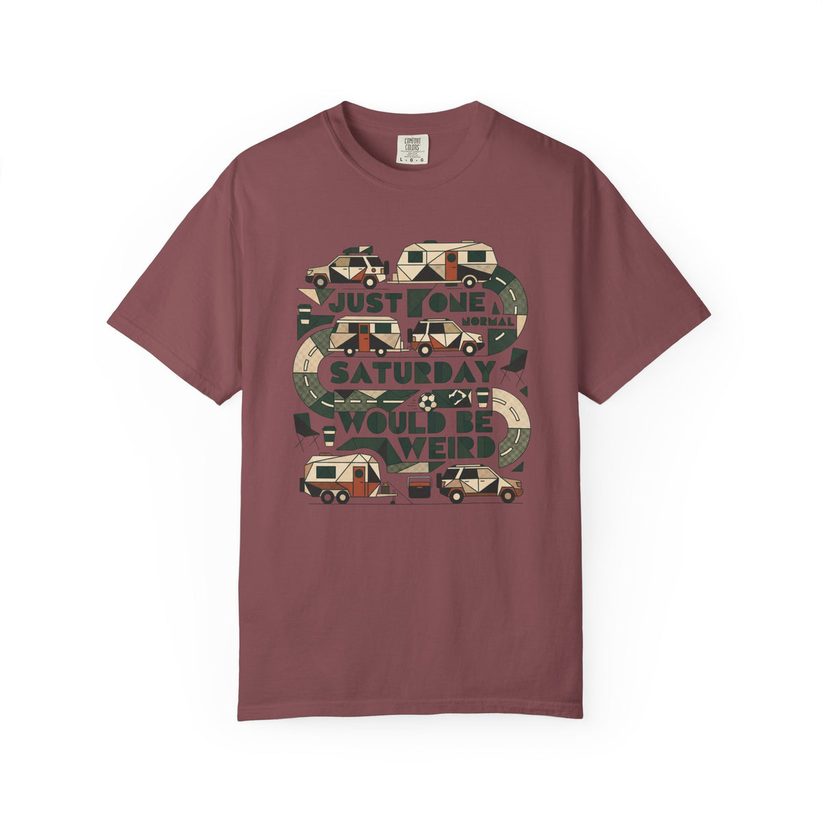 Just One Normal Saturday Would Be Weird Illustrated T-shirt