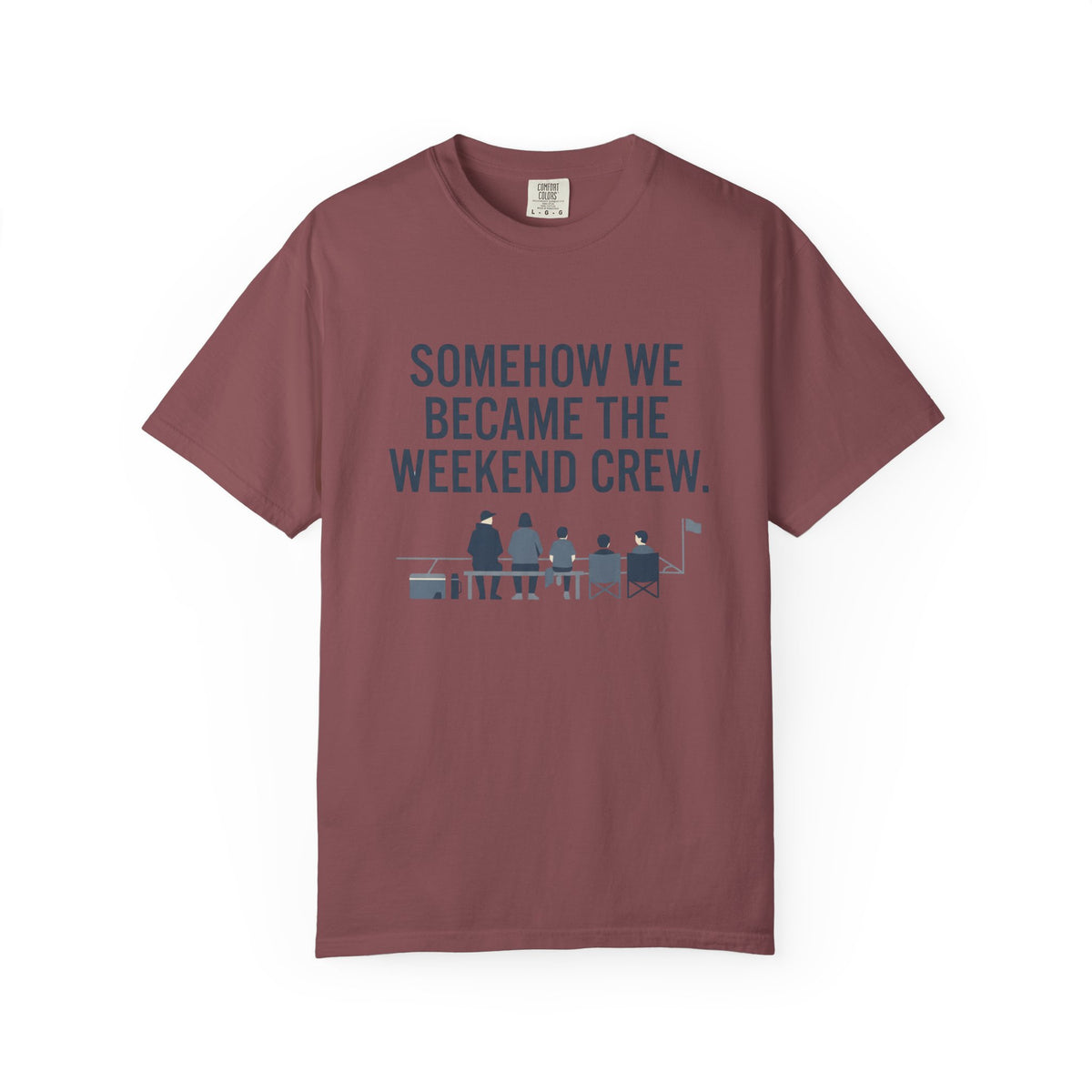 Somehow We Became The Weekend Crew. Illustrated T-shirt