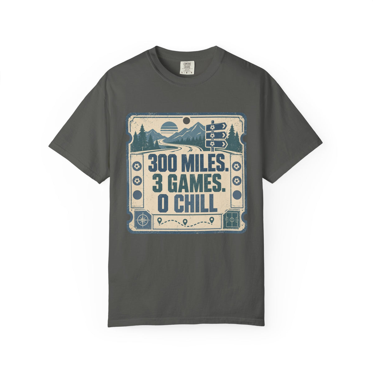 300 Miles. 3 Games. 0 Chill Illustrated T-shirt