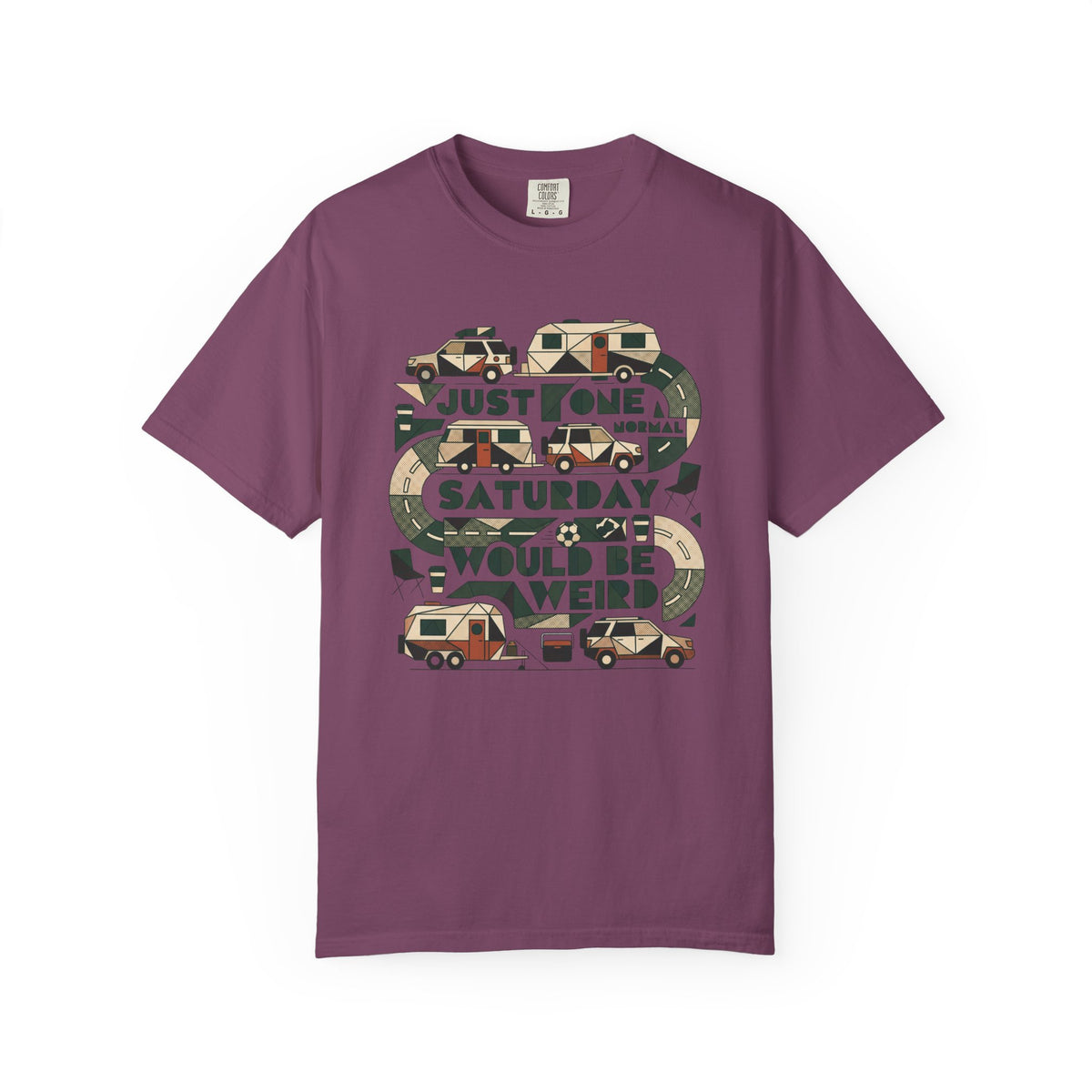 Just One Normal Saturday Would Be Weird Illustrated T-shirt