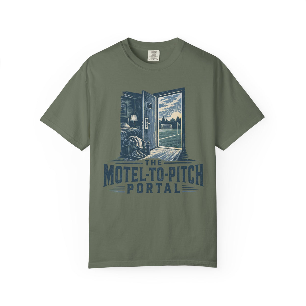 The Motel-To-Pitch Portal Illustrated T-shirt