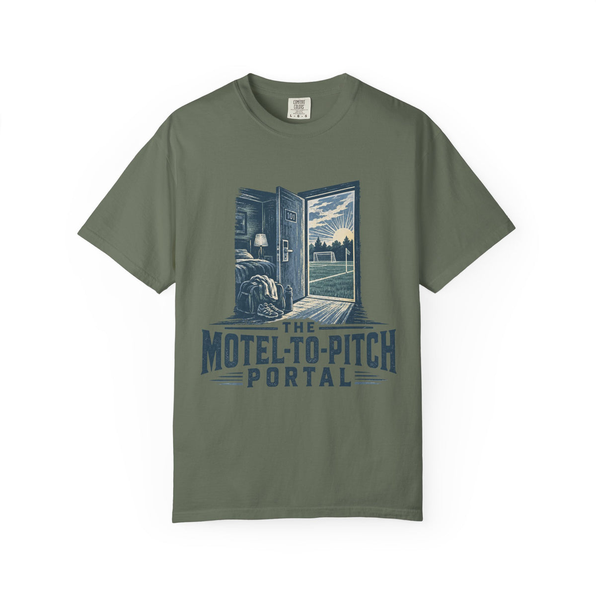 The Motel-To-Pitch Portal Illustrated T-shirt
