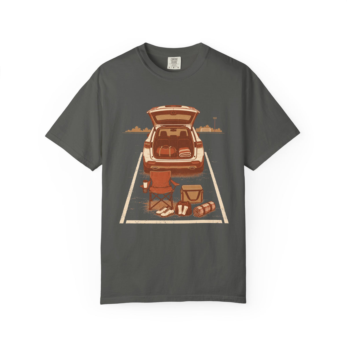 Parking Lot Base Camp Art Graphic T-shirt