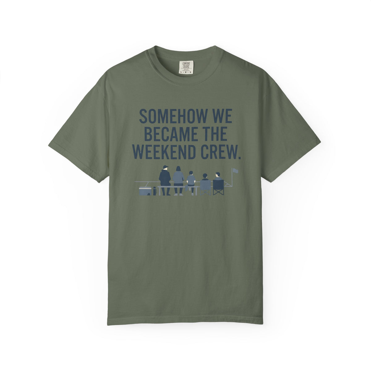Somehow We Became The Weekend Crew. Illustrated T-shirt