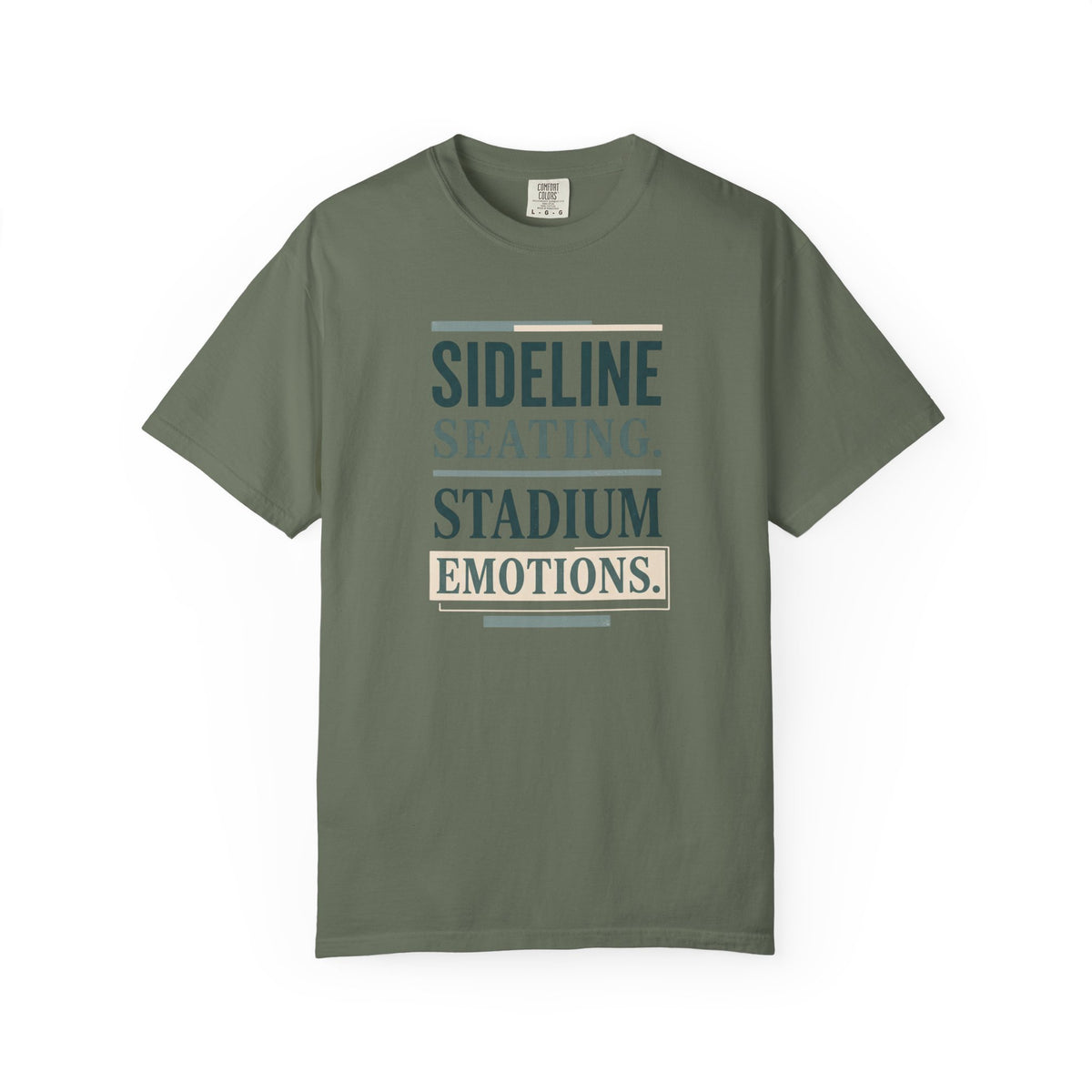 Sideline Seating. Stadium Emotions. Typography T-shirt