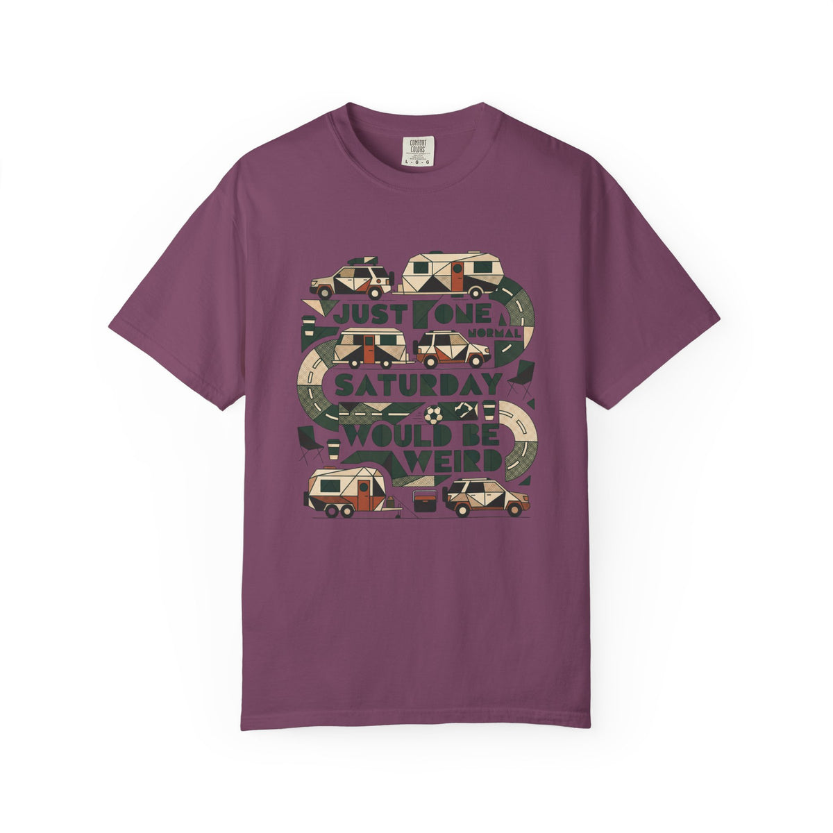 Just One Normal Saturday Would Be Weird Illustrated T-shirt