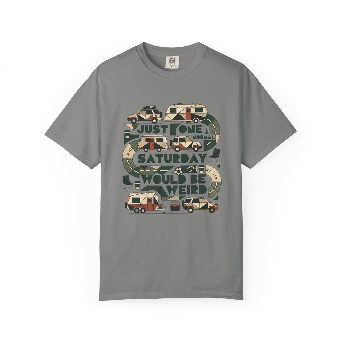 Just One Normal Saturday Would Be Weird Illustrated T-shirt