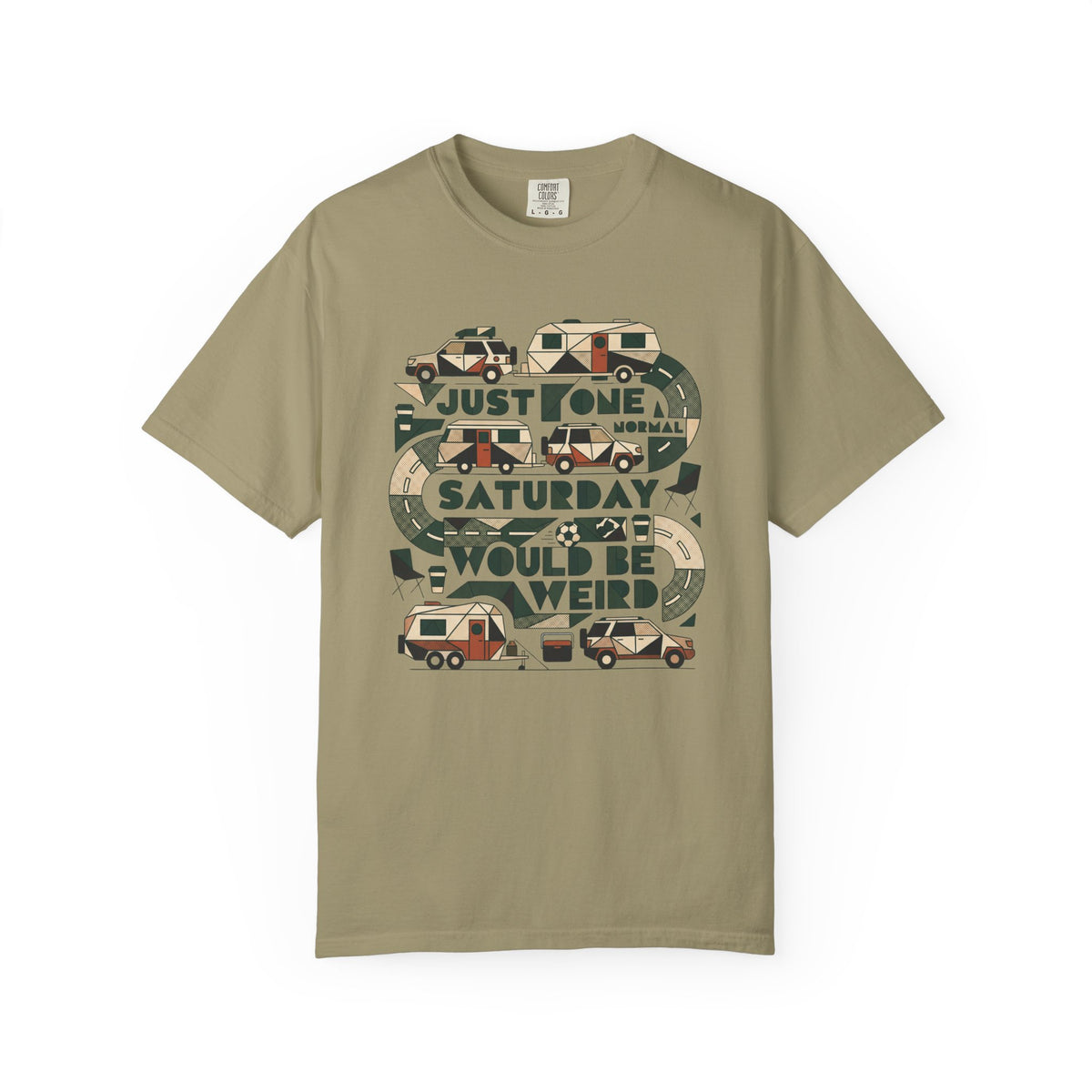Just One Normal Saturday Would Be Weird Illustrated T-shirt
