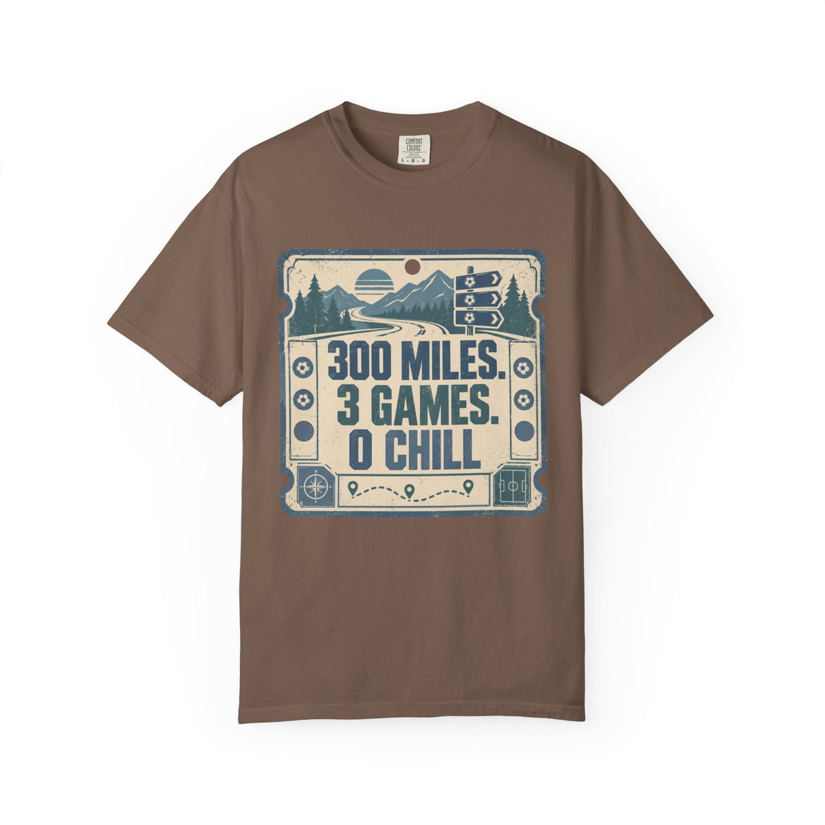 300 Miles. 3 Games. 0 Chill Illustrated T-shirt
