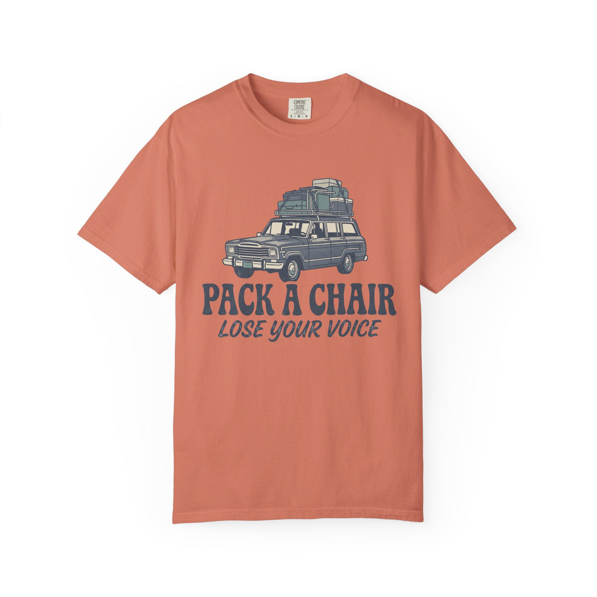 Pack A Chair. Lose Your Voice. Illustrated T-shirt